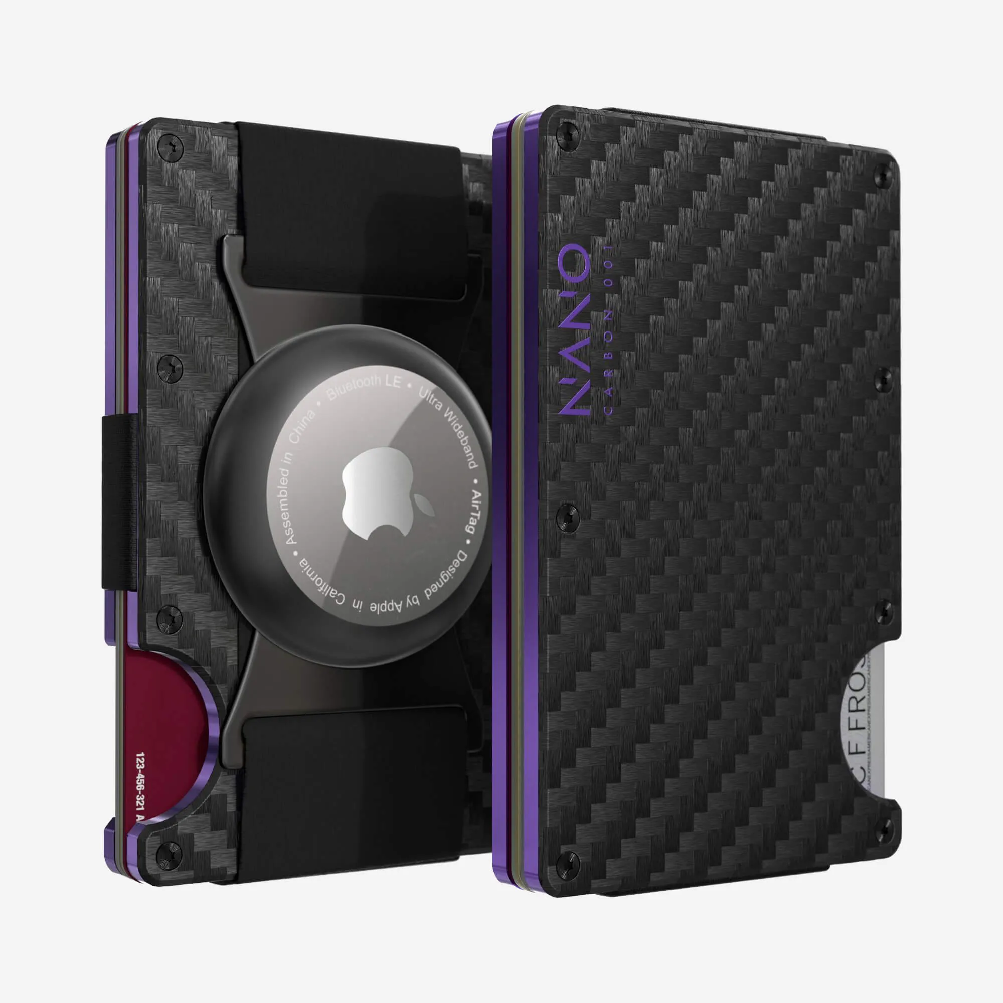001 Airtag Cash Strap Wallet (Stealth Black/Nebula Purple) Steal Todays Offer Shop Grab Offer