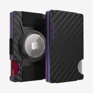 001 Airtag Cash Strap Wallet (Stealth Black/Nebula Purple) Steal Todays Offer Shop Grab Offer
