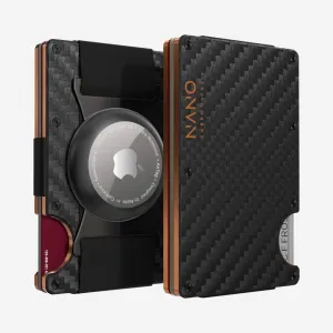 Daily Special Offer 002 Airtag Cash Strap Wallet (Stealth Black/Ventura Orange)