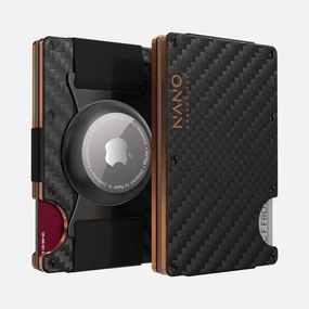 Daily Special Offer 002 Airtag Cash Strap Wallet (Stealth Black/Ventura Orange)