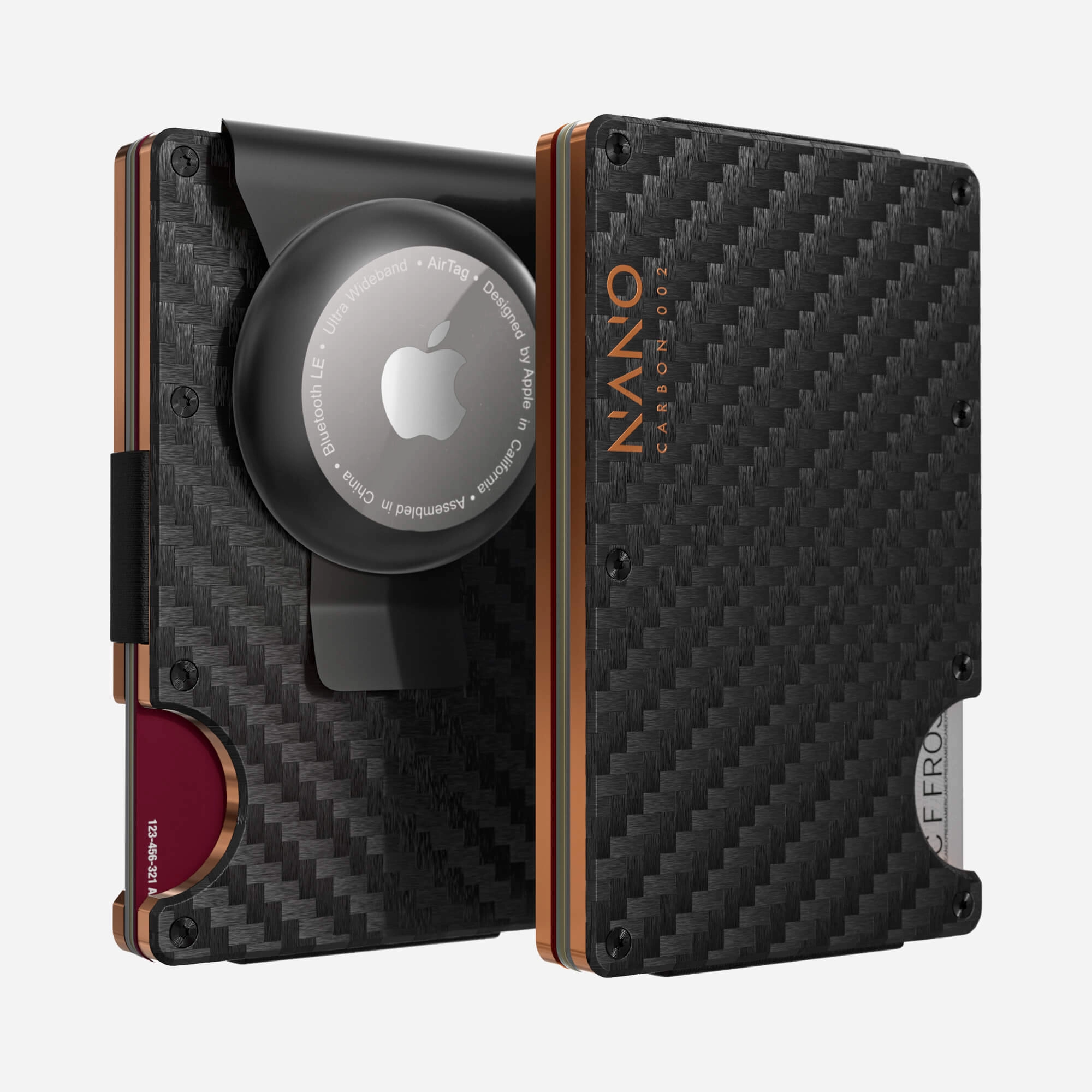 MustHave Gift Ideas Steal the Deal Now 002 Airtag Money Clip Wallet (Stealth Black/Ventura Orange)