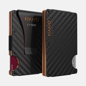 002 Personalised Money Clip Wallet (Stealth Black/Ventura Orange) Shop Smart Save