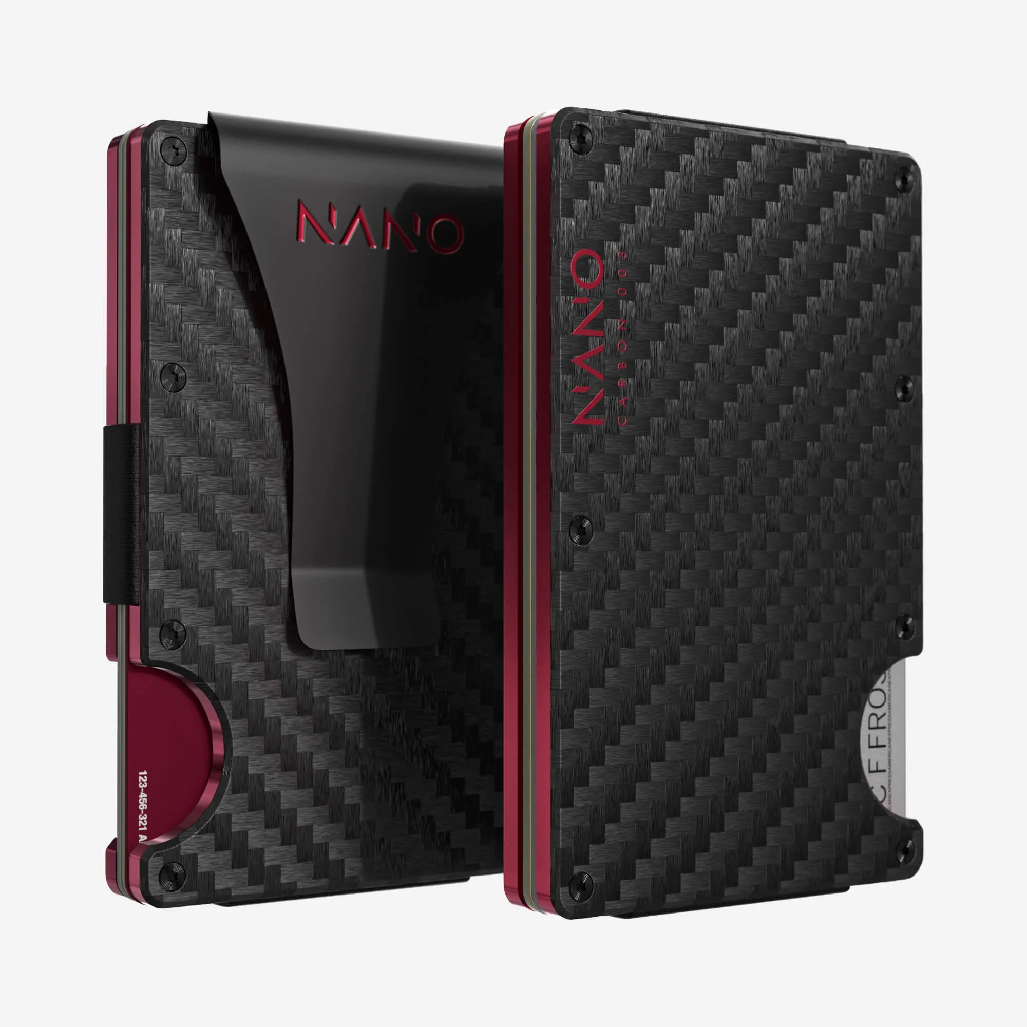 003 Money Clip Wallet (Stealth Black/Volcano Red) Shop Grab Savings
