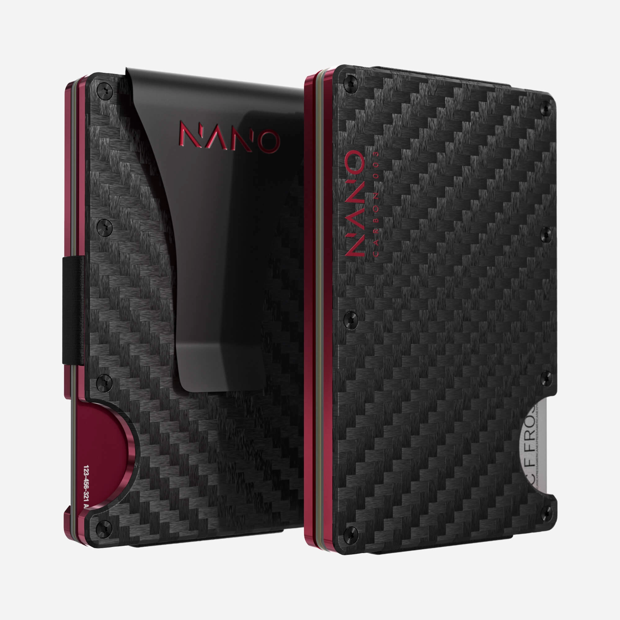 003 Money Clip Wallet (Stealth Black/Volcano Red) Shop Grab Savings