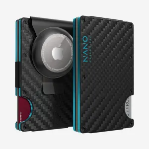004 Airtag Money Clip Wallet (Stealth Black/Miami Blue) Clearance Event Today GiftWorthy Sale