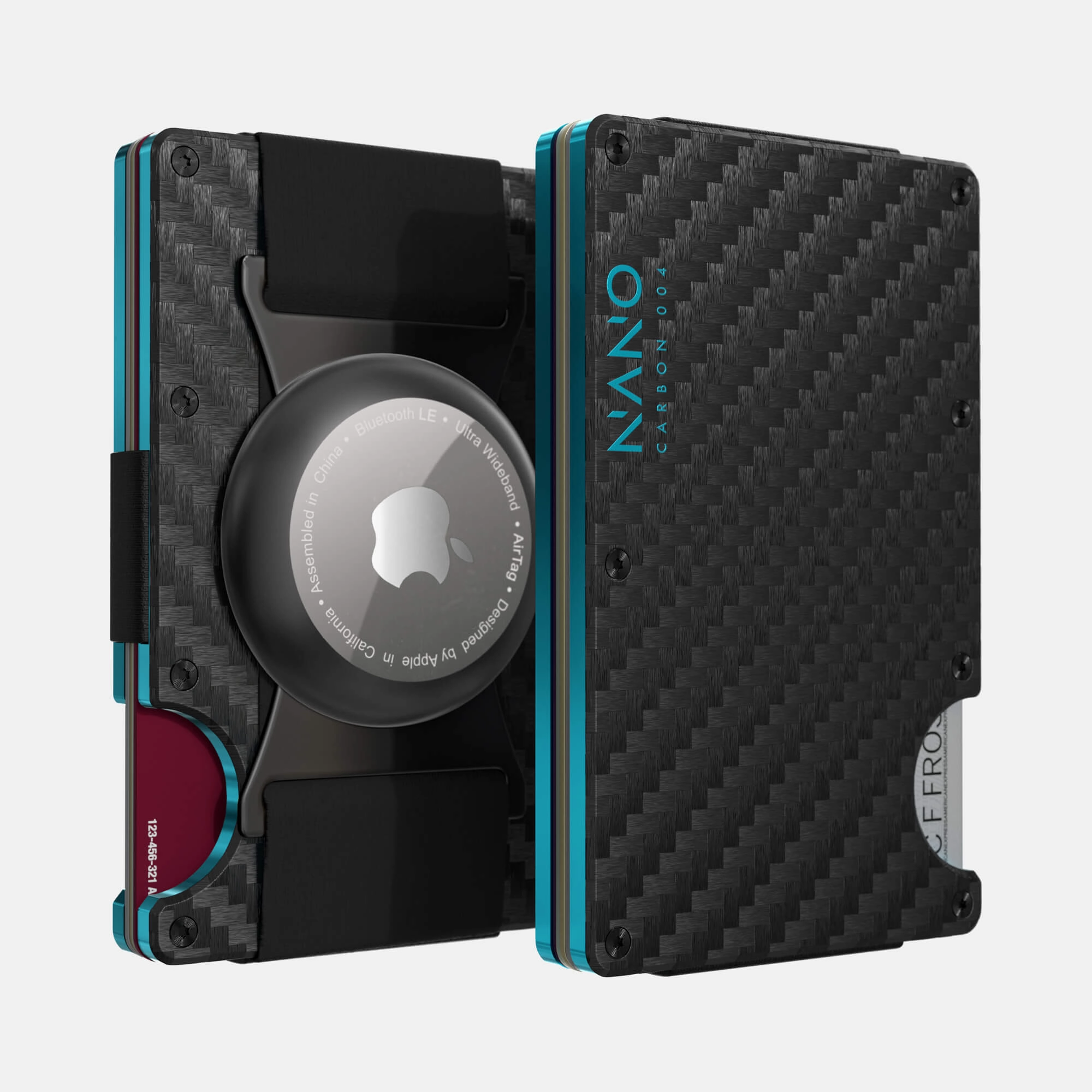 004 Airtag Cash Strap Wallet (Stealth Black/Miami Blue) Hot Picks Today