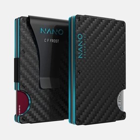 Weekend Specials Shop Todays Picks 004 Personalised Money Clip Wallet (Stealth Black/Miami Blue)