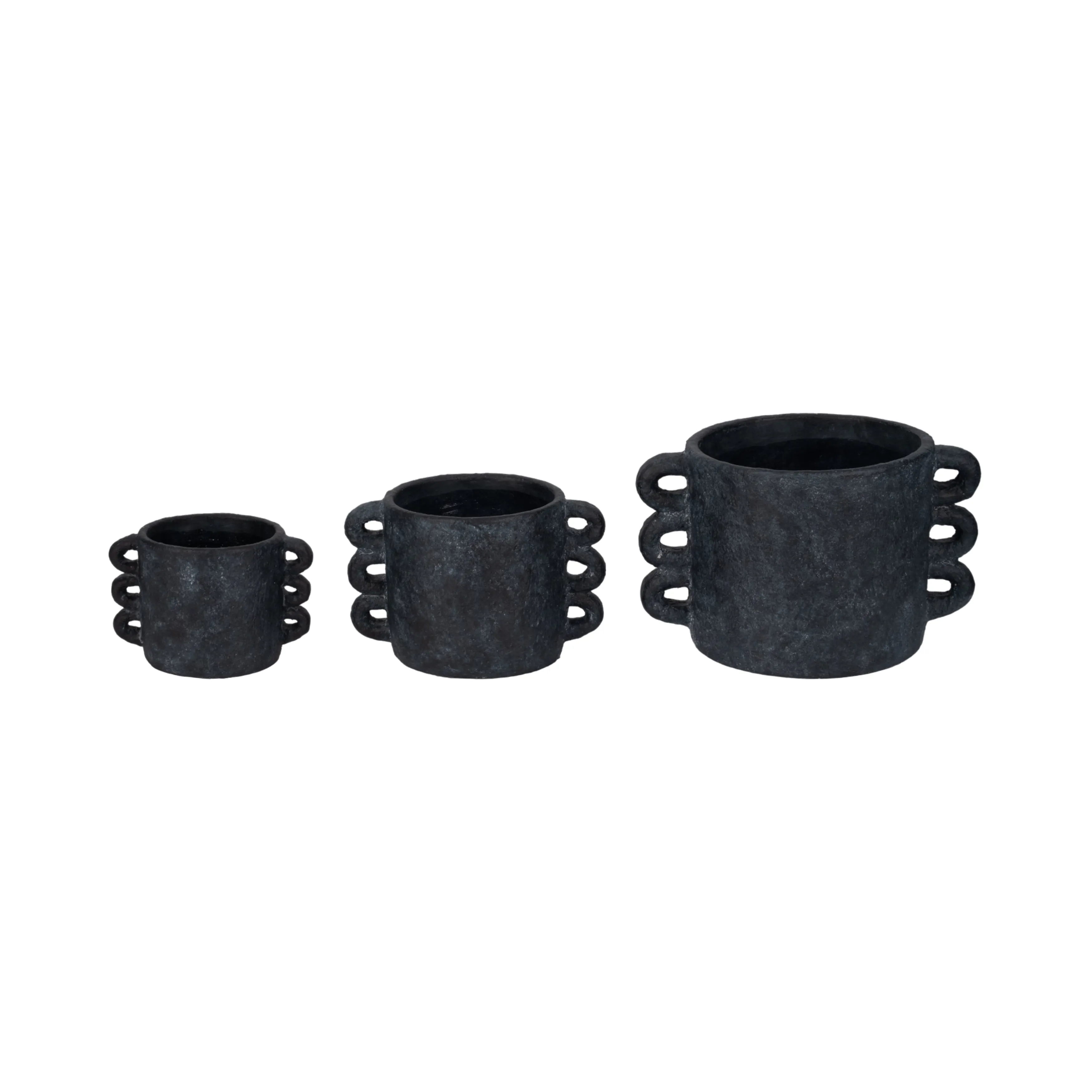 10" Arch Handle Planter, Black