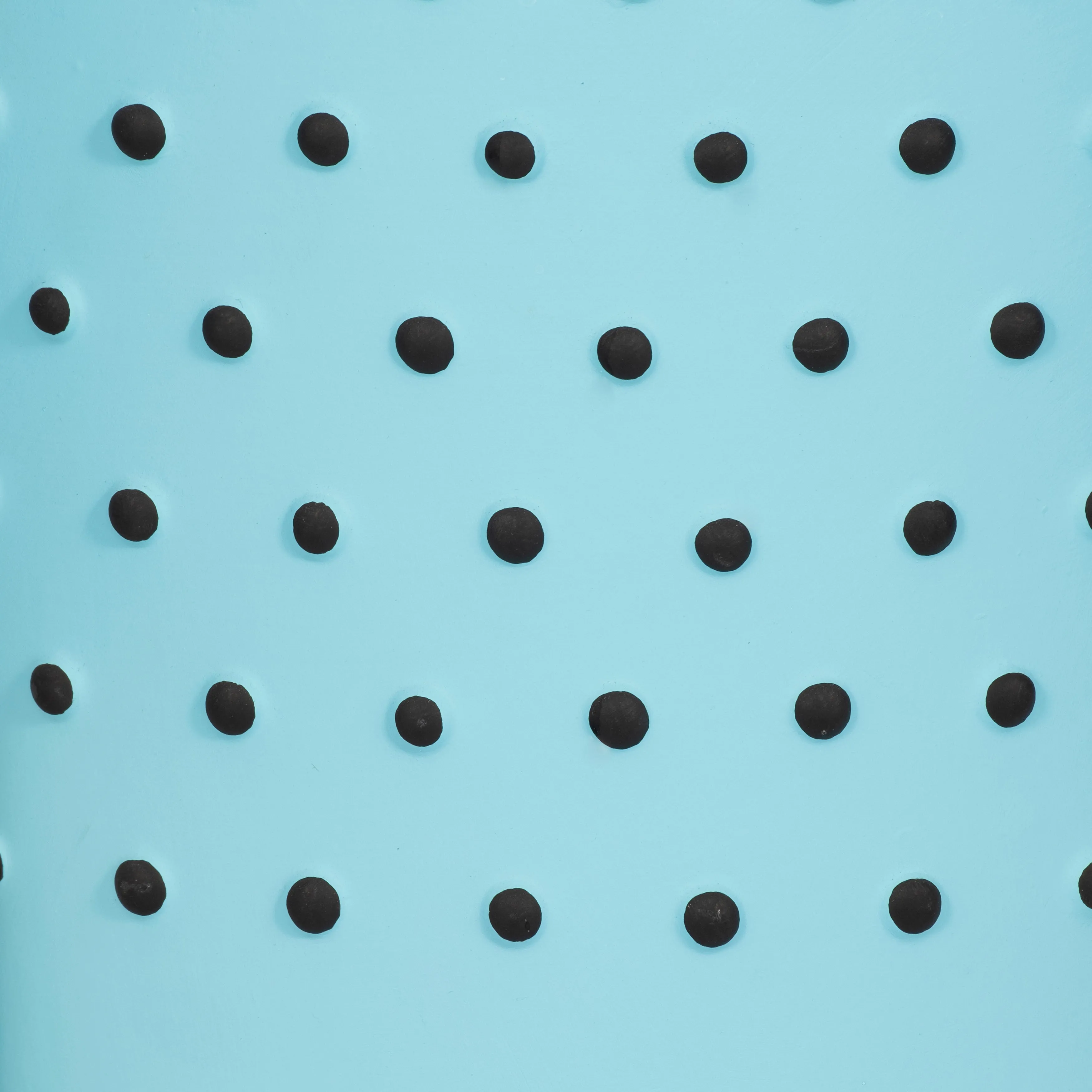 10" DOTTED PLANTER W/ WOOD STAND, BLUE