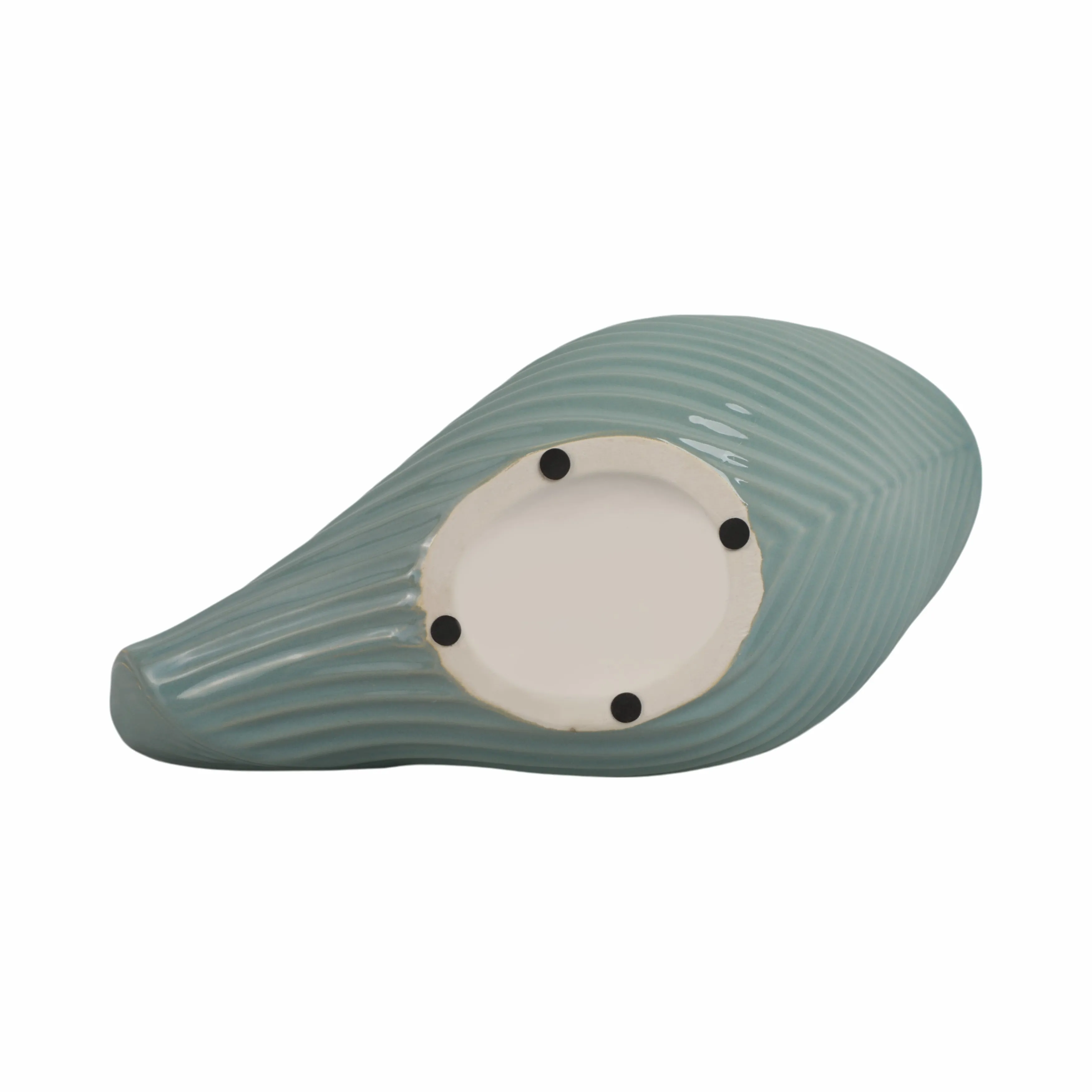 17" Seaside Blue Cer Shell Planter