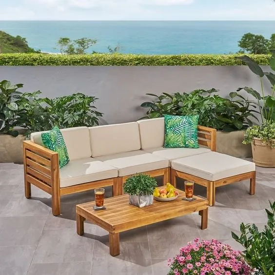 2-Piece Beige Outdoor Seating Set RF-A201