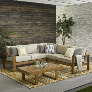 2-Piece Beige Outdoor Seating Set