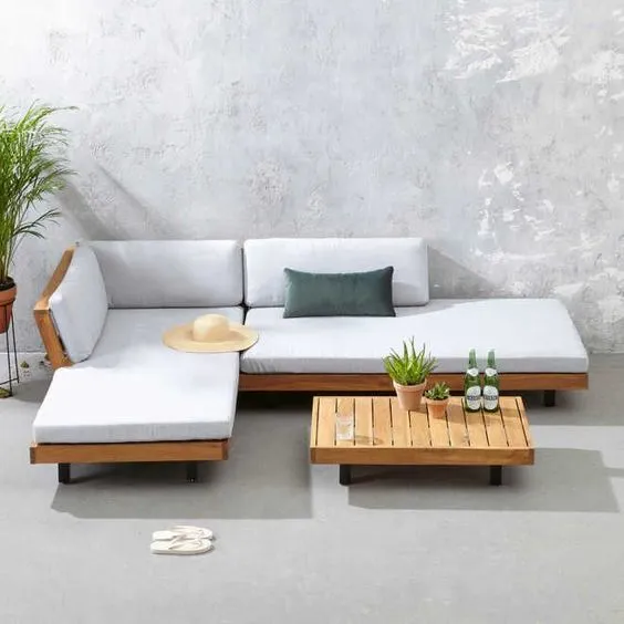 2-Piece White Outdoor Seating Set RF-A191