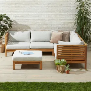 2-Piece White Outdoor Seating Set