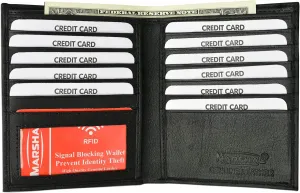 2 Rfid Blocking Leather Wallets For Men - Excellent Travel Bifold Credit Card Protector Rfid Blocking Hipster Wallets For Man Clearance Alert Now