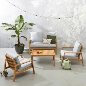 4-Piece Gray Outdoor Seating Set