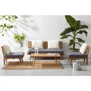 4-Piece Grey Outdoor Seating Set