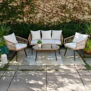 5-Person Outdoor Seating Set from Miden Home OS-Rt-249-W