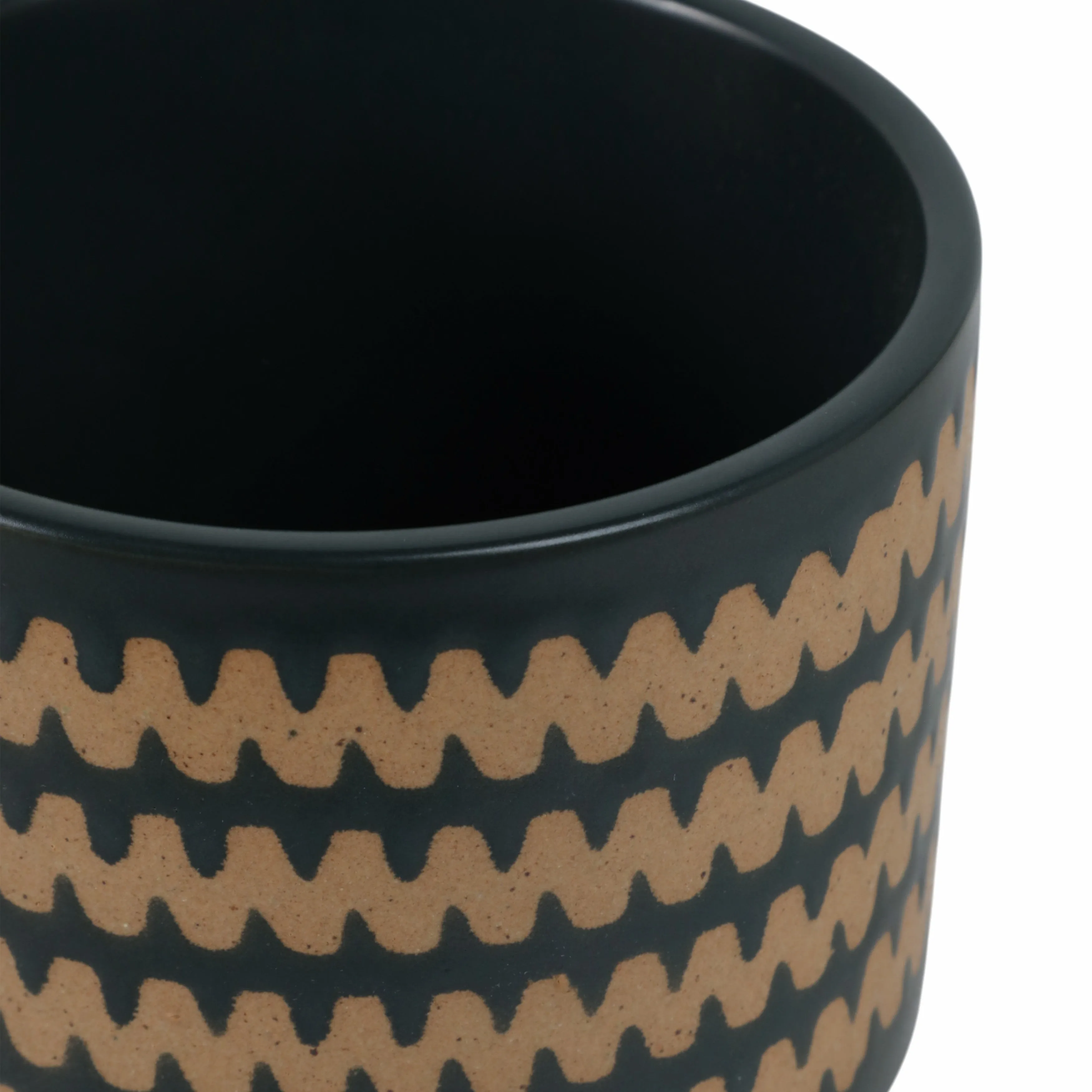 5" Zig-zag Planter W/ Stand, Teal