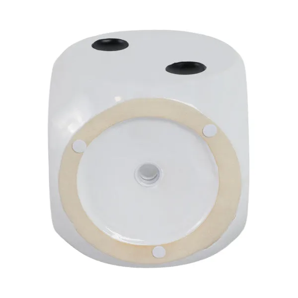 6" Dice Planter, White/black