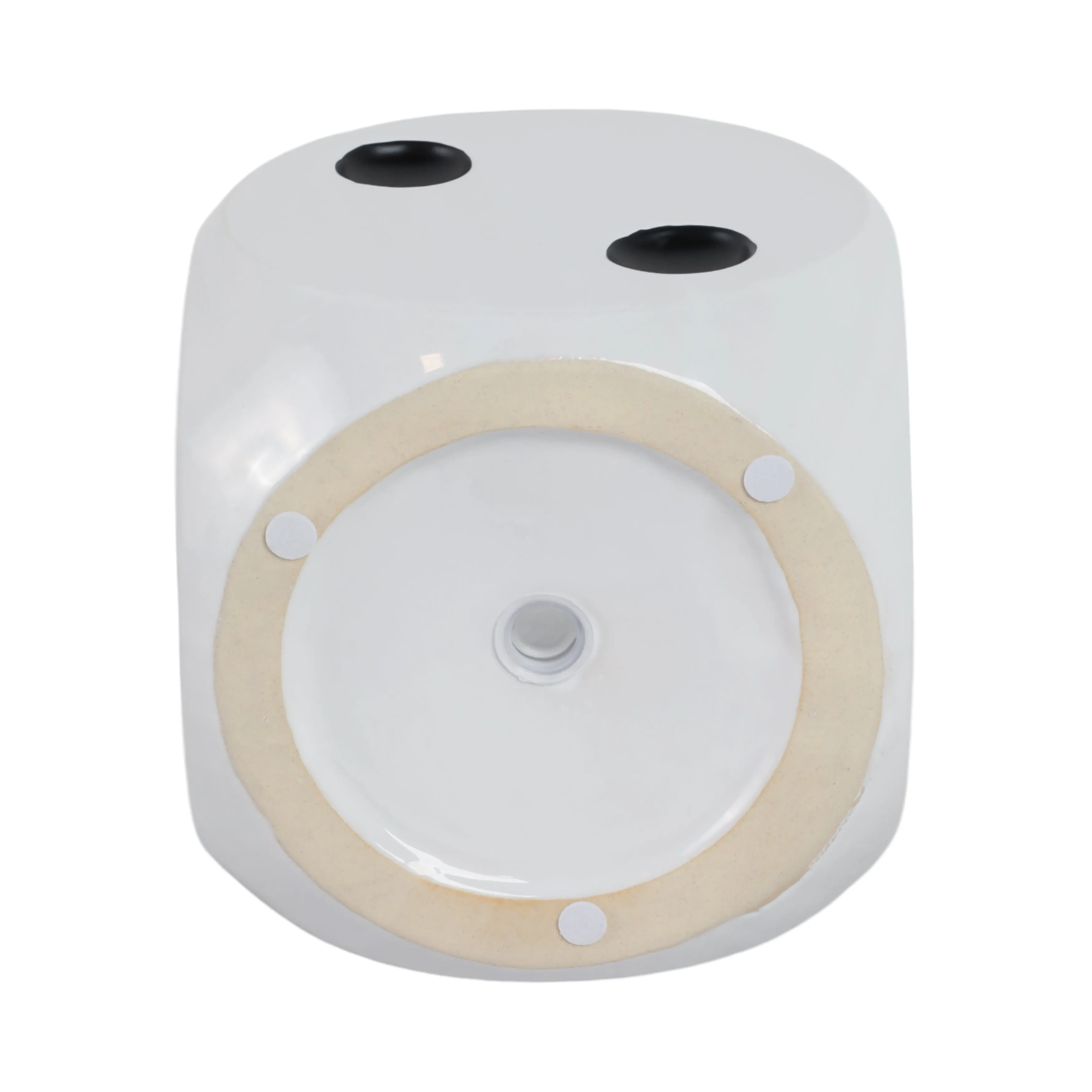 6" Dice Planter, White/black