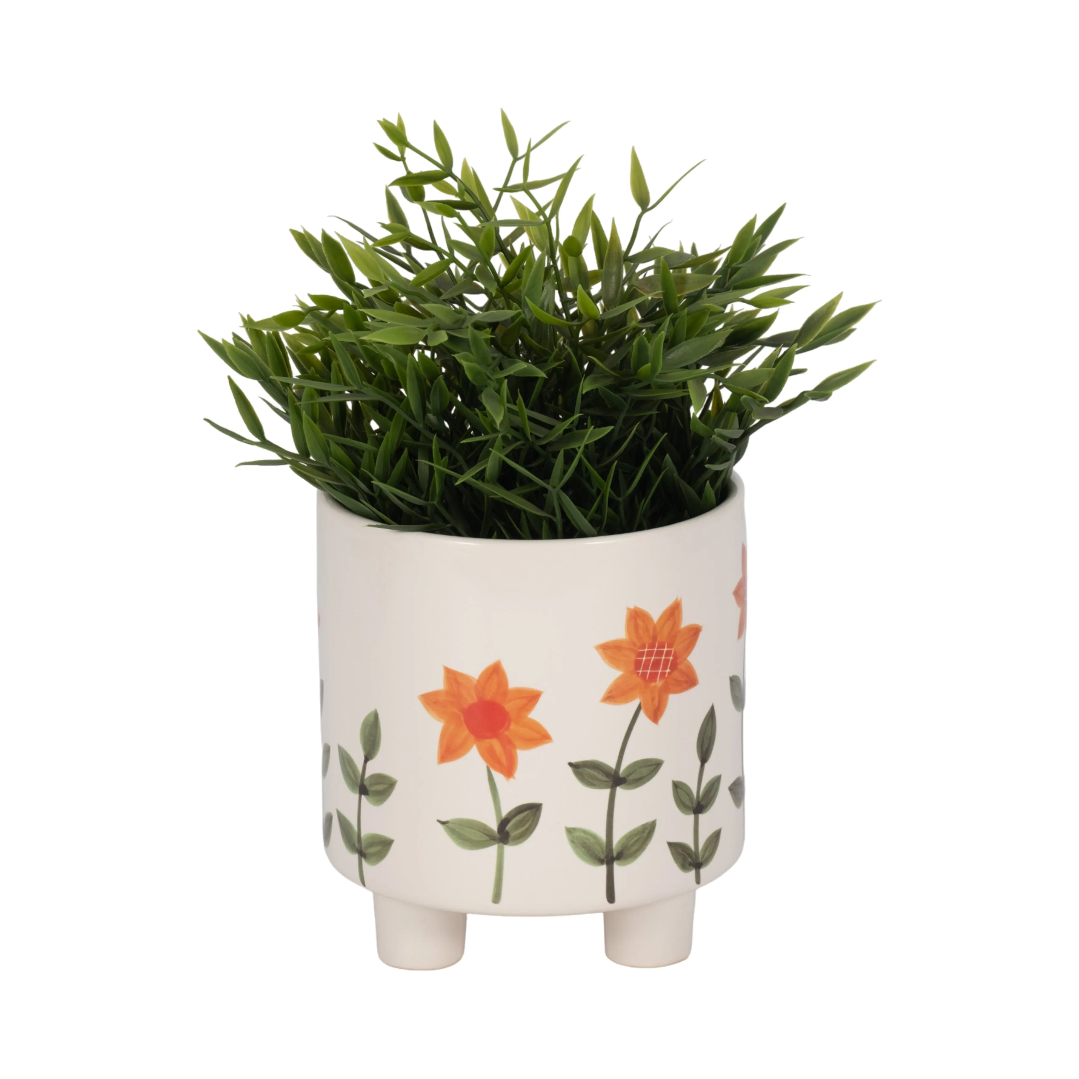 6" Footed Hand Painted Planter, Multi