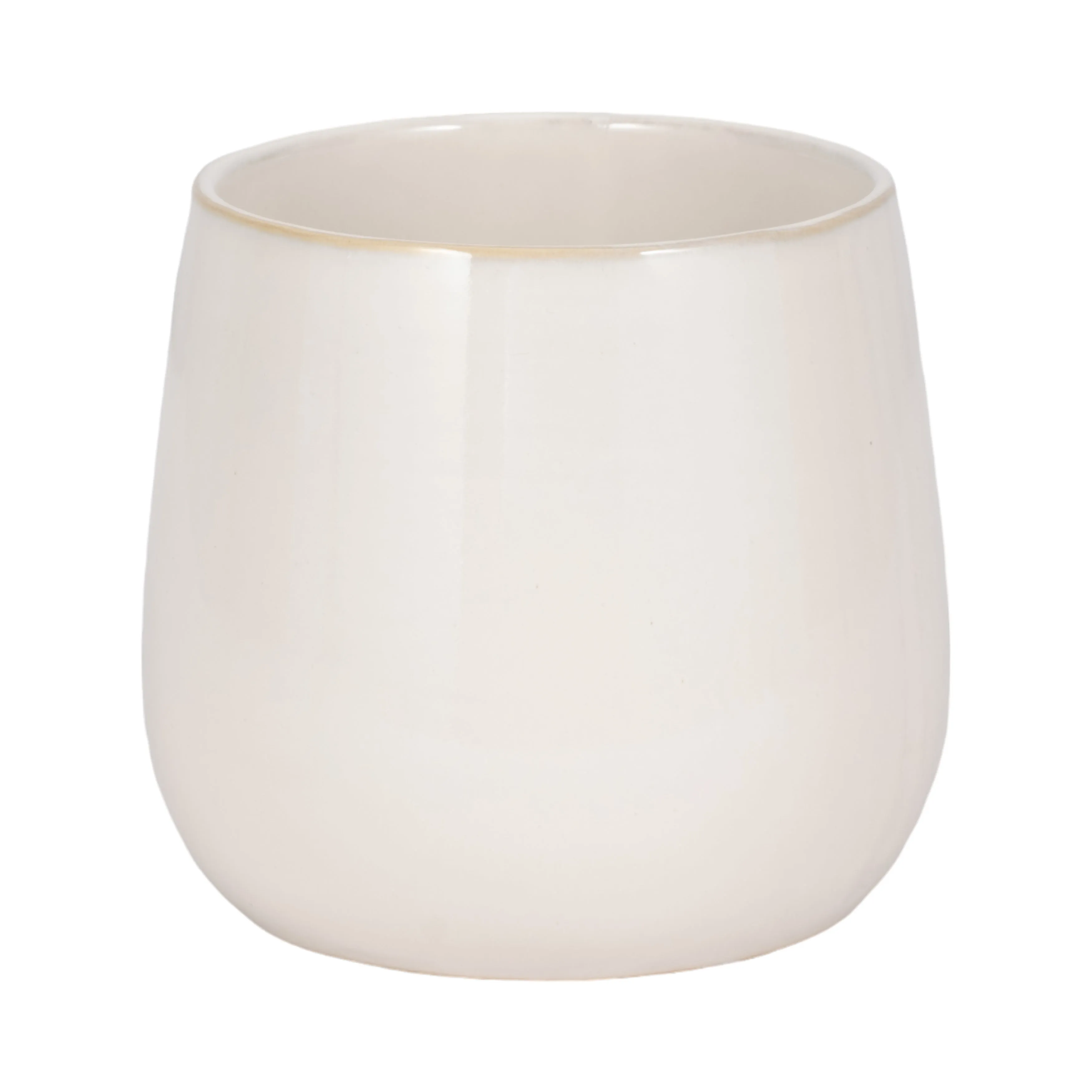 7" Mushroom Applique Planter, Ivory