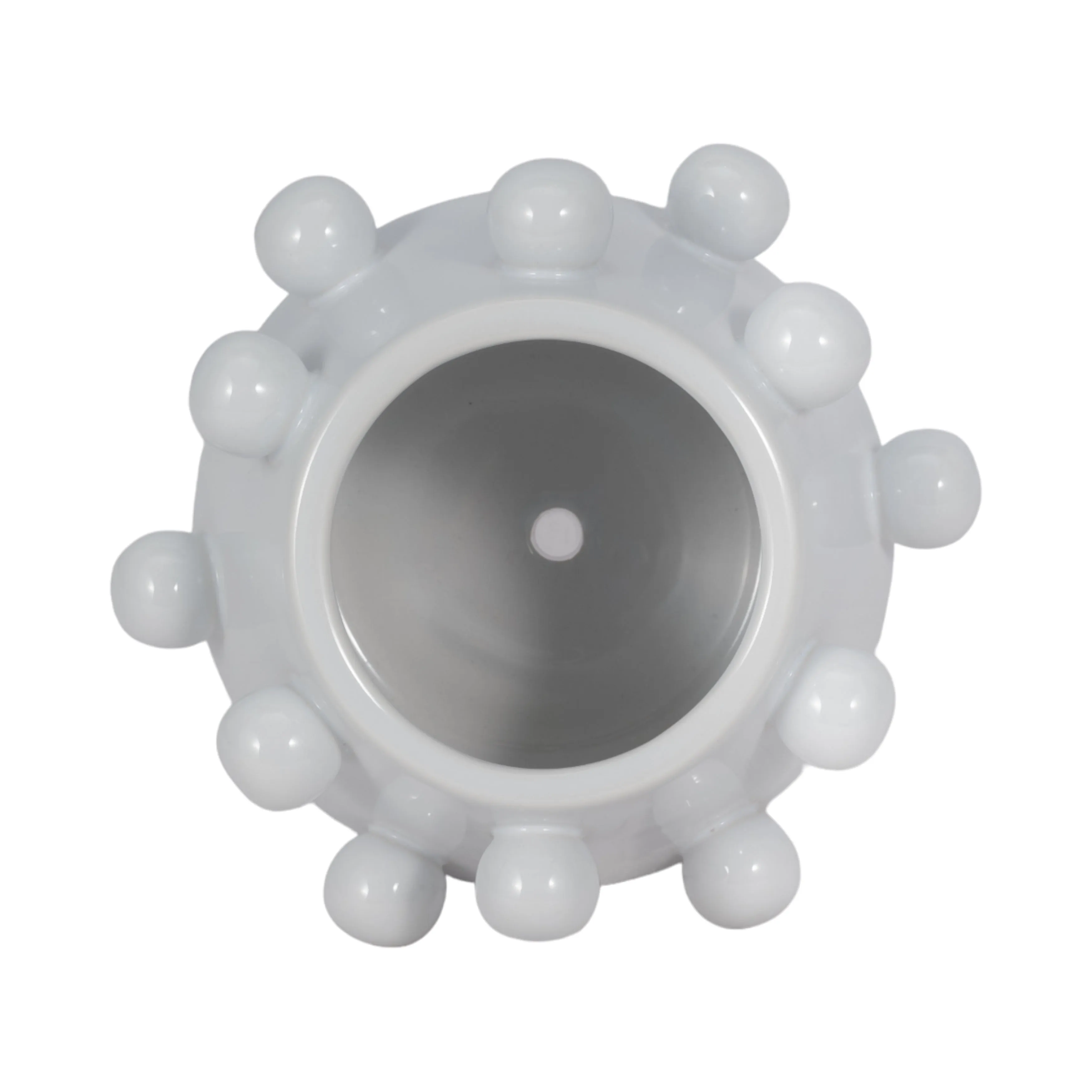 8" Tapered Bubble Planter, White