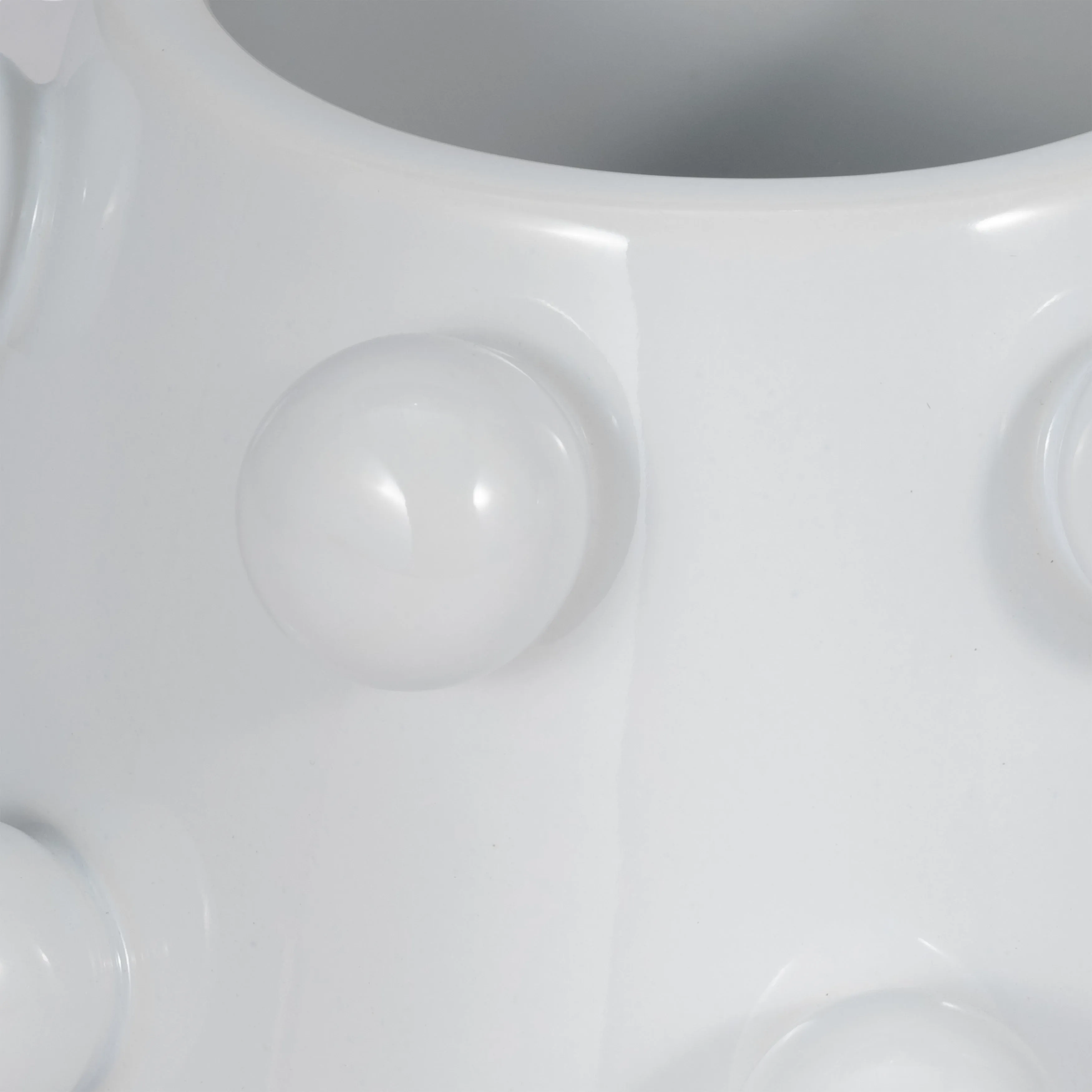 8" Tapered Bubble Planter, White