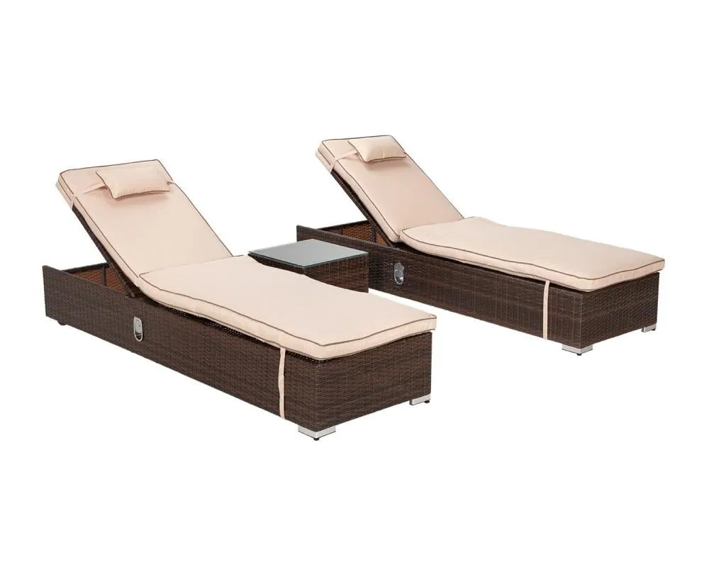 Adjustable Outdoor Recliner Chair from Miden Home OS-Rt-0205-W