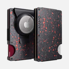 Hot Sale Frenzy Airtag Money Clip Wallet (Nero/Rosso)