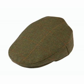 Alan Paine Combrook Mens Tweed Waterproof Flat Cap - Maple Todays Mega Savings Limited Time Hot Deal