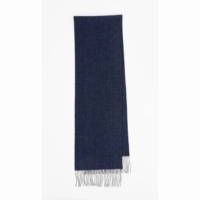 Alan Paine Cuckney Lambswool Scarf (30 X 200Cm) - Indigo Limited Time Sale Shop the Savings Now