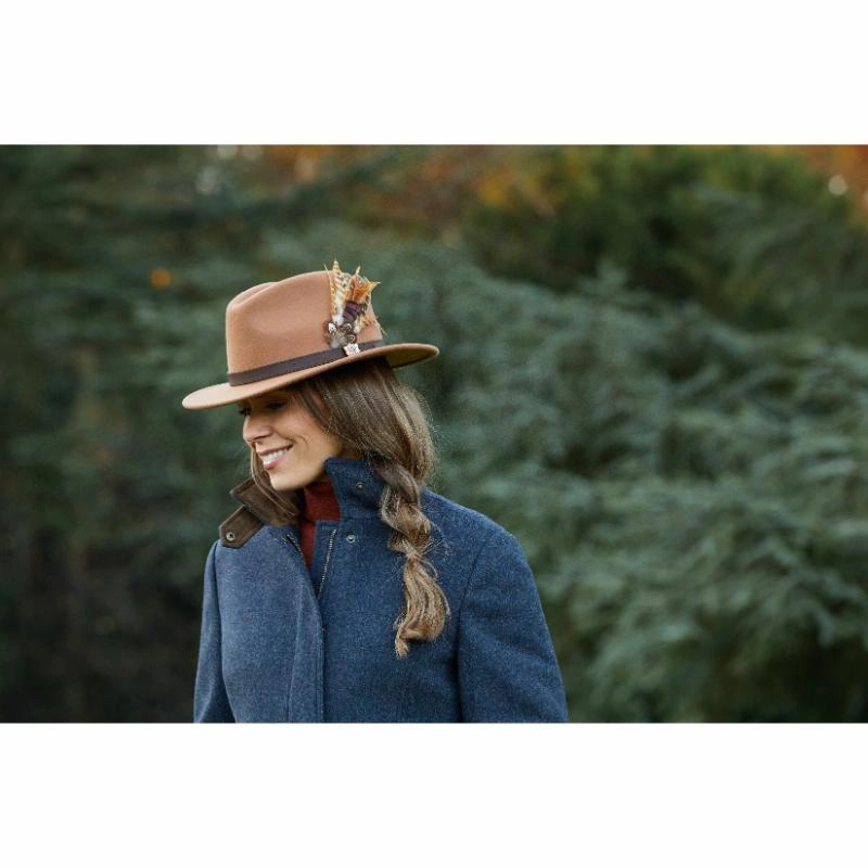 Hot Pick Online Today Only Hot Sale Alan Paine Richmond Felt Hat - Camel