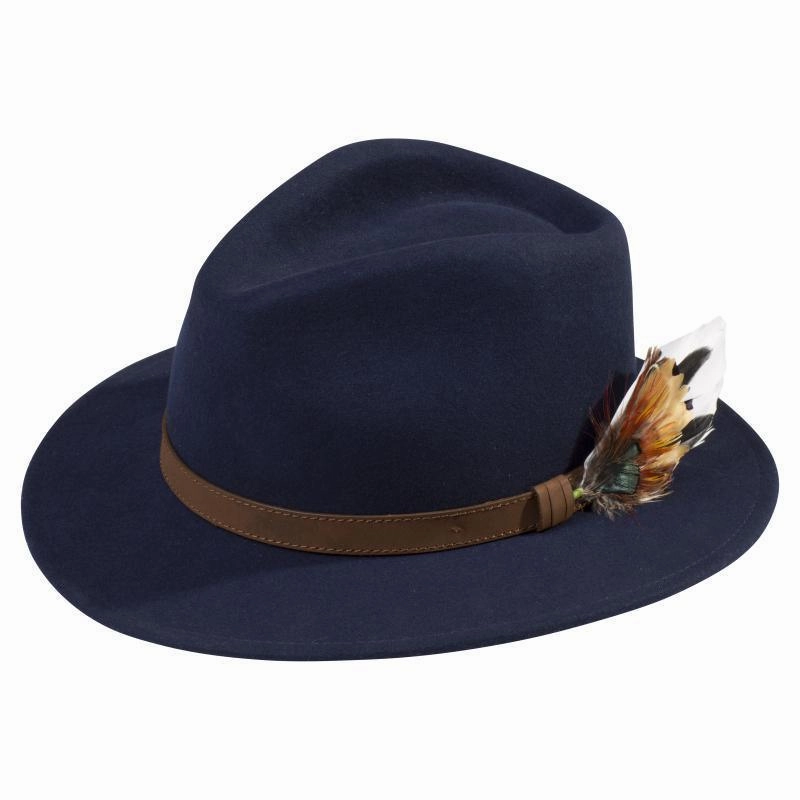 Alan Paine Richmond Felt Hat - Navy Todays Special Picks