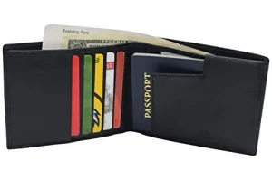 Price Drop Frenzy All In One Travel Wallet Rfid Genuine Leather Bifold Hipster Passport Wallet Vaccination Card Holder