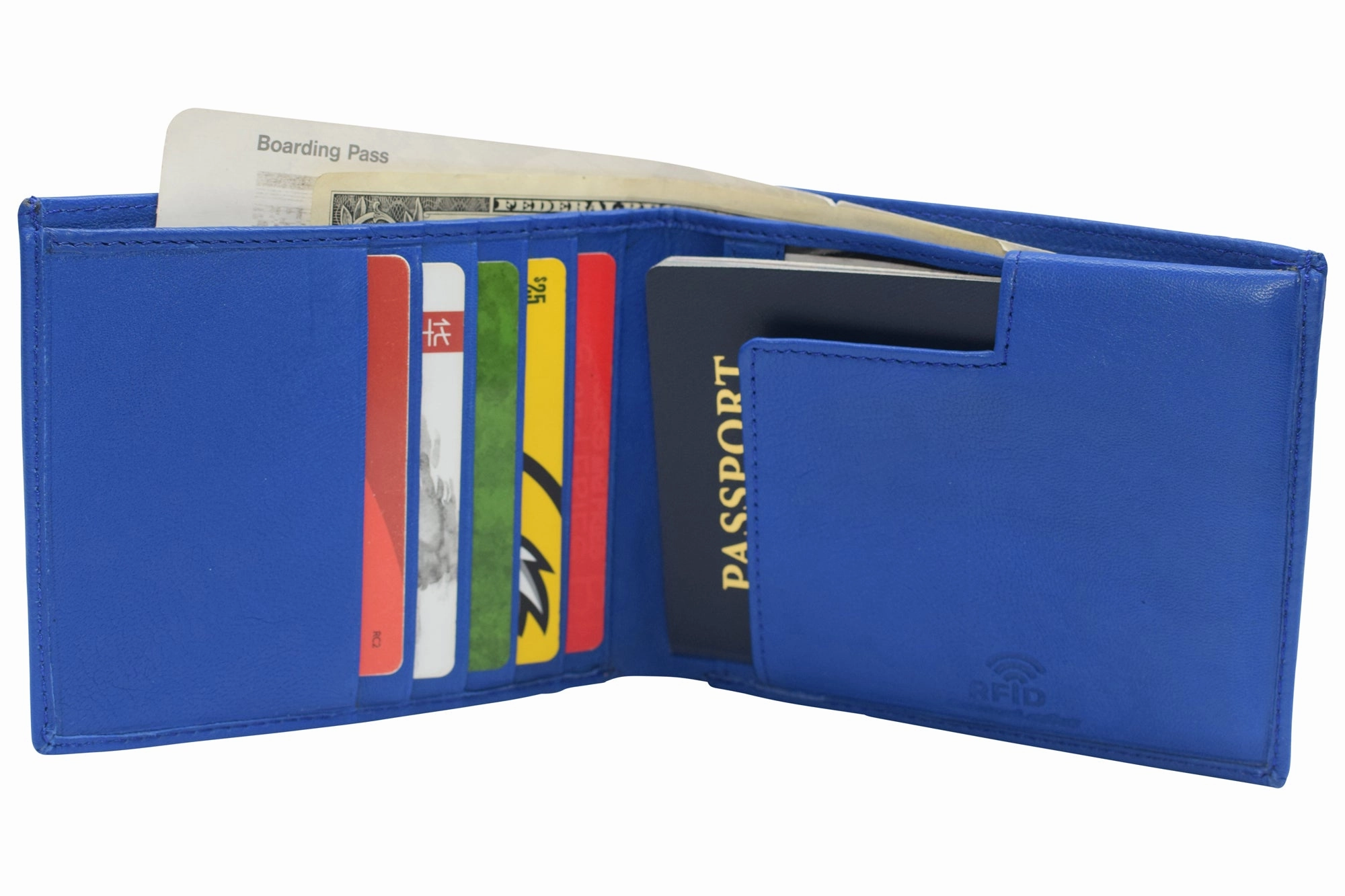 All In One Travel Wallet Rfid Genuine Leather Bifold Hipster Passport Wallet Vaccination Card Holder Clearance Alert Now