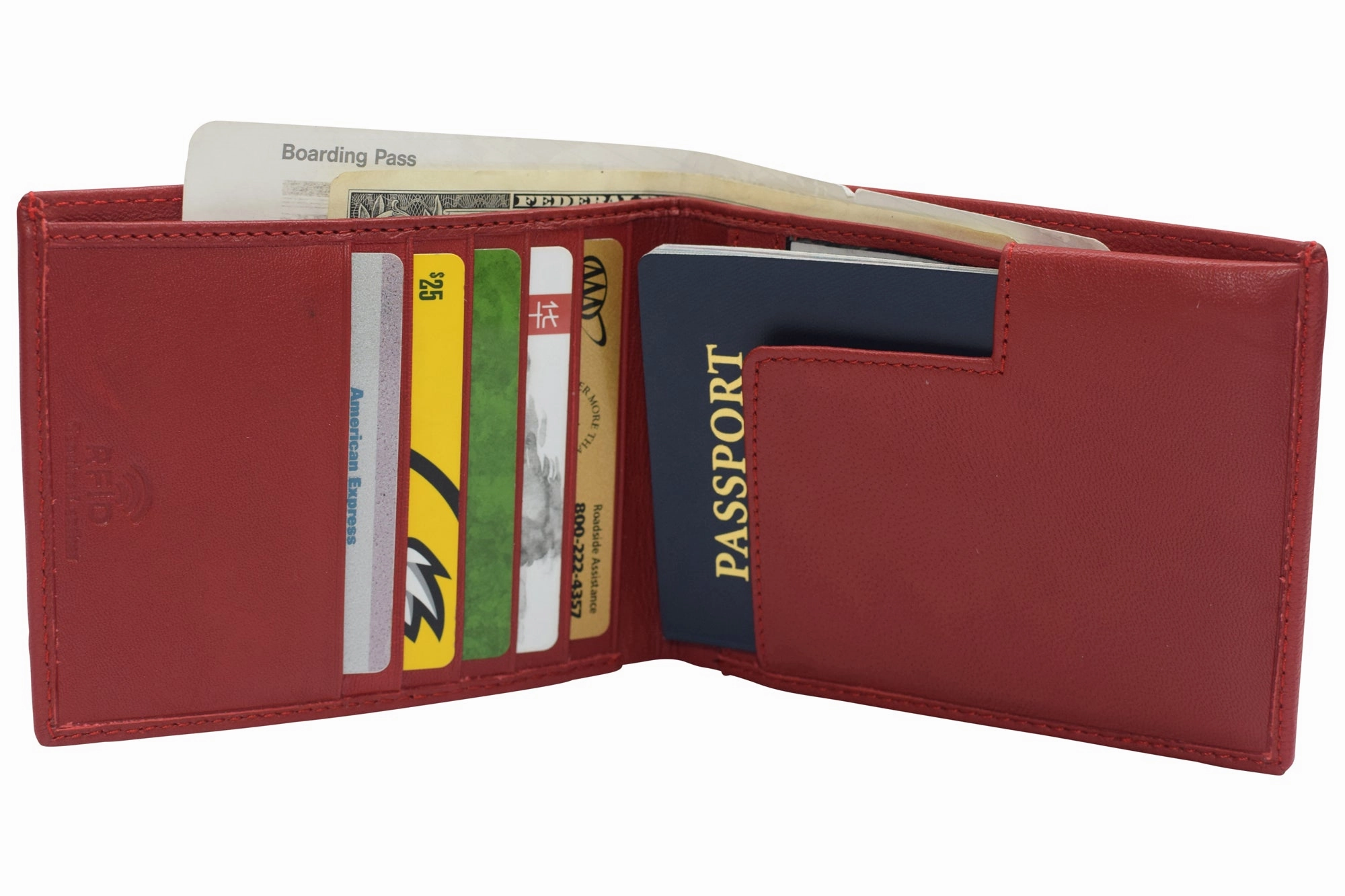 Steal Todays Offer All In One Travel Wallet Rfid Genuine Leather Bifold Hipster Passport Wallet Vaccination Card Holder