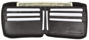 Hot Price Drop All Rounder Zipper Mens Leather Bifold Wallet 574