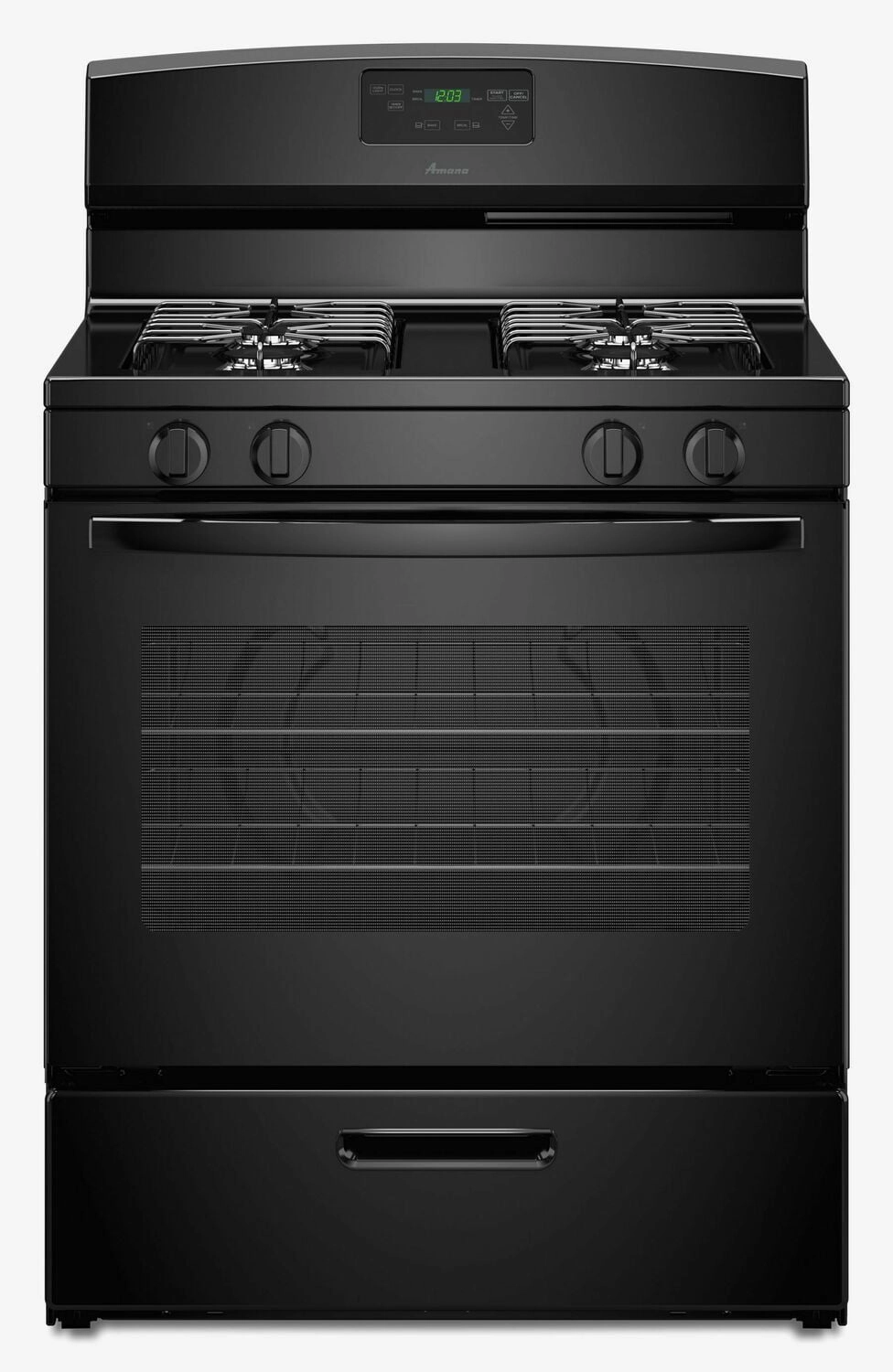 Amana AGR5330BAB 30-Inch Gas Range With Easy Touch Electronic Controls - Black