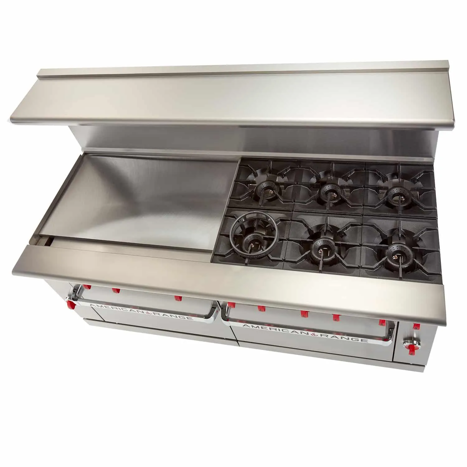 American Range AR-36G-6B 72" 6 Burner Gas Range w/ 36" Griddle & 2 Standard Ovens