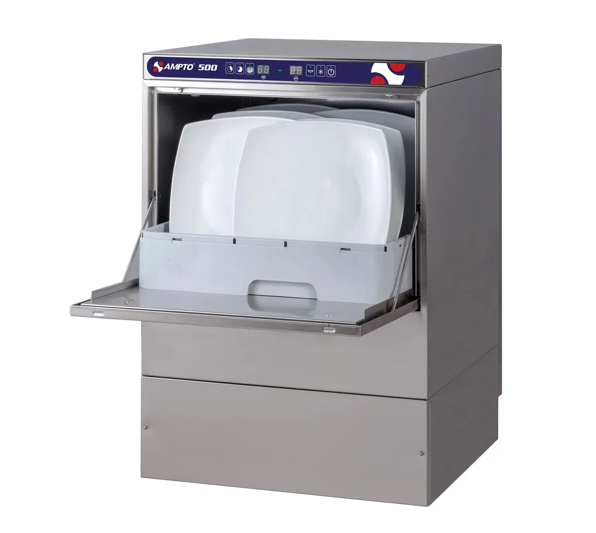 AMPTO Undercounter Dishwasher, door type, front loading, 23-5/8"W, (20/30 or 60) racks/hour capacity, high temp - 500