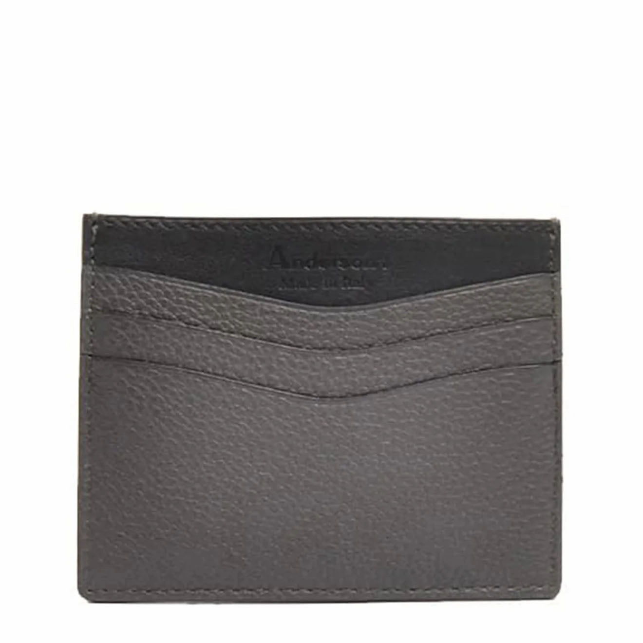 Hot Offer Frenzy Andersons Leather Card Holder Grey