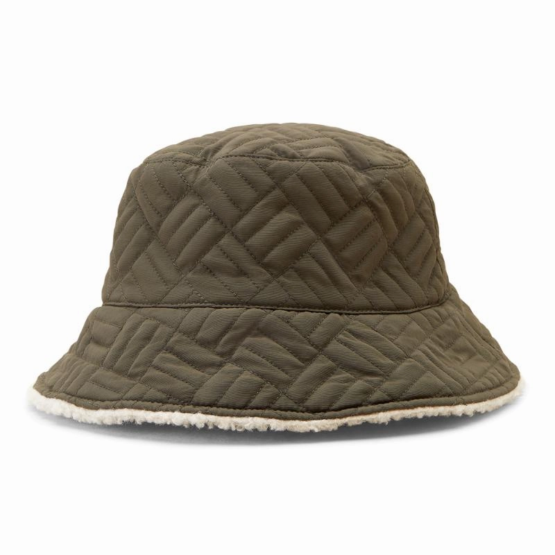Ariat Reversible Quilted Bucket Hat - Olive Green/Tan Instant Hot Deal