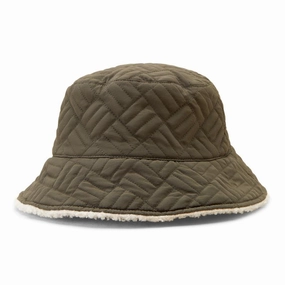Ariat Reversible Quilted Bucket Hat - Olive Green/Tan Instant Hot Deal