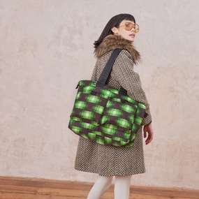 New Arrival Discount Today Only Discount Axis Tote Bag - Flower Haze Neon Green