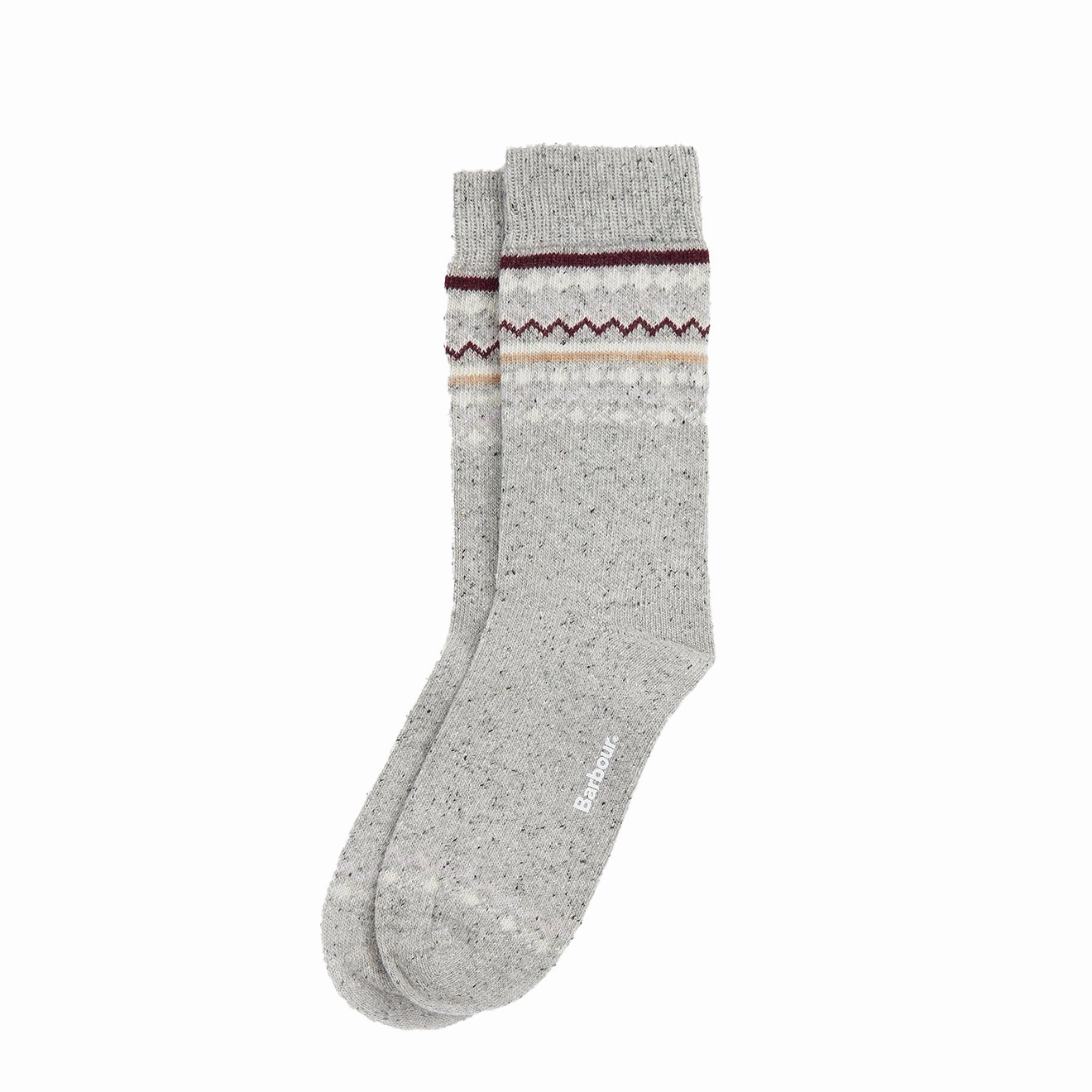 Price Slash Today Special Price Today Barbour Anaise Fair Isle Sock Light Grey/Cabernet