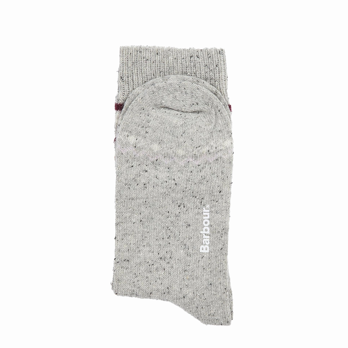 Last Chance Offer Barbour Anaise Fair Isle Sock Light Grey/Cabernet