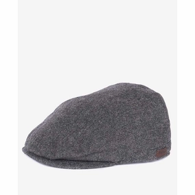 Barbour Barlow Mens Flat Cap - Grey Herringbone Limited Time Sale
