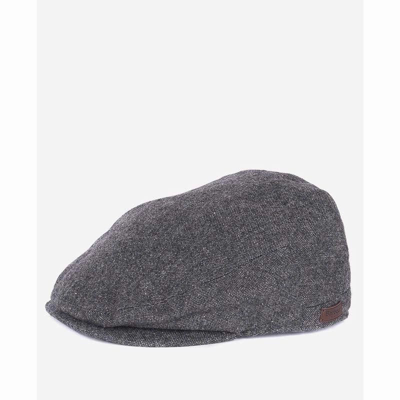 Barbour Barlow Mens Flat Cap - Grey Herringbone Limited Time Sale
